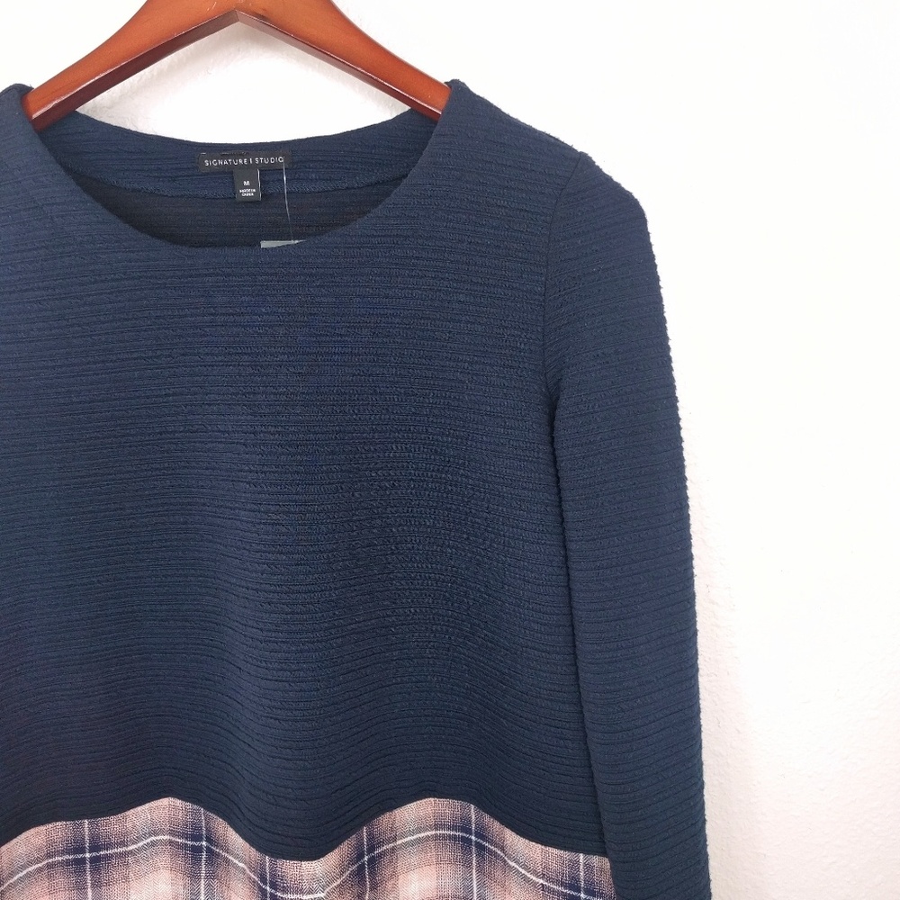 Long Sleeve Navy Towfer Sweater - Picture 3 of 4